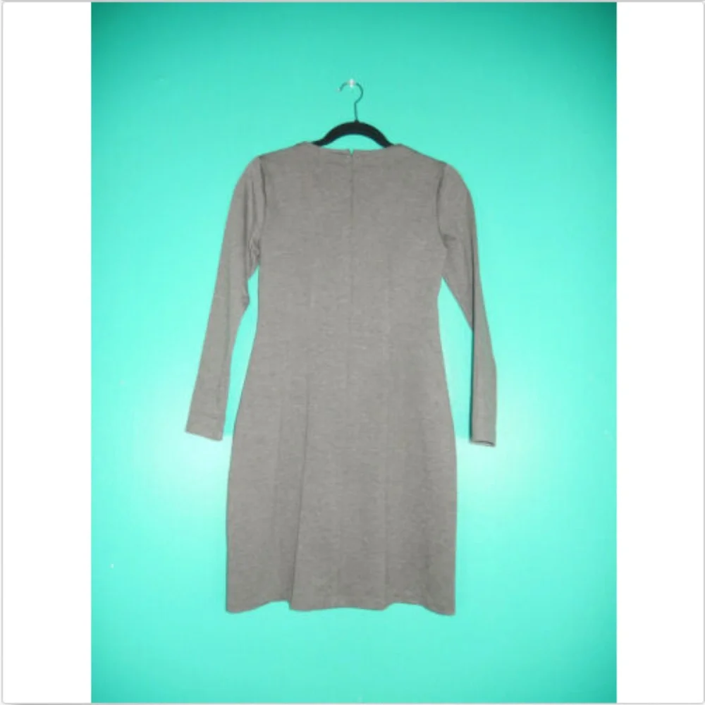 J. CREW FACTORY LONG SLEEVE PONTE GREY DRESS